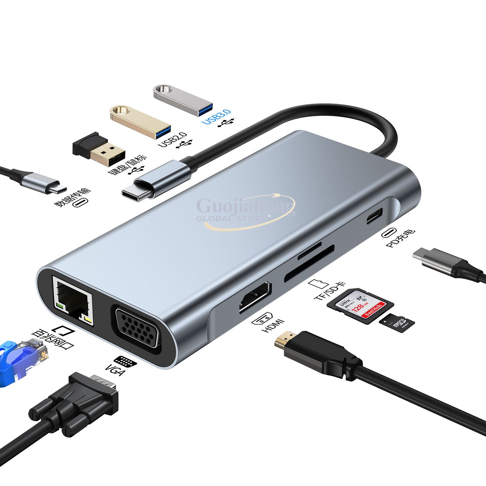 Usb Hub Type C - Hub USB Type-C per Notebook con
