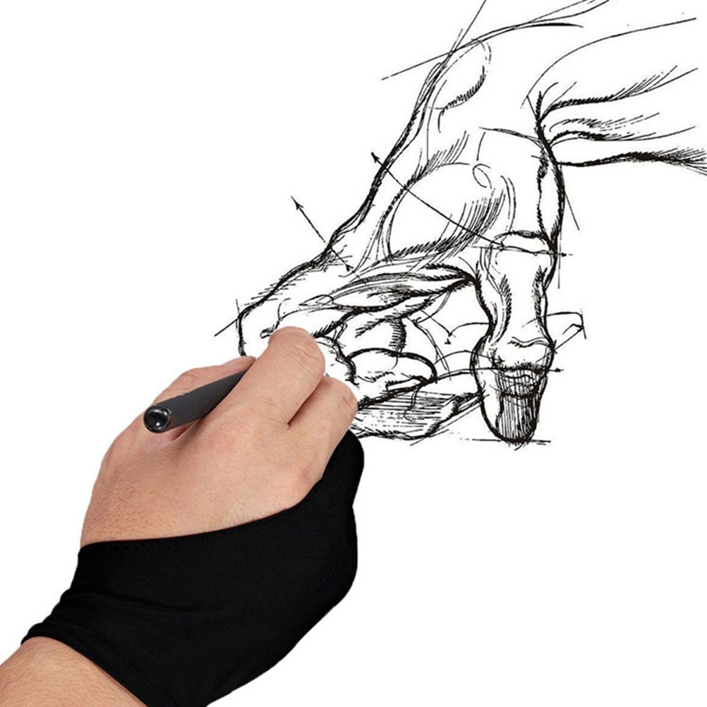 Drawing Glove Artist - 1 paio di guanti neri a