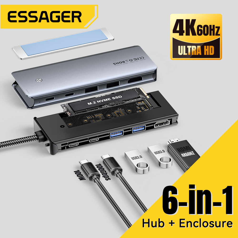Hdmi Adapter Tablet - Hub USB C Essager con custodia