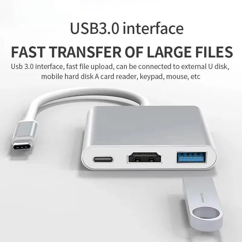 Hdmi Adapter Tablet - Adattatore 3 in 1 da USB-C
