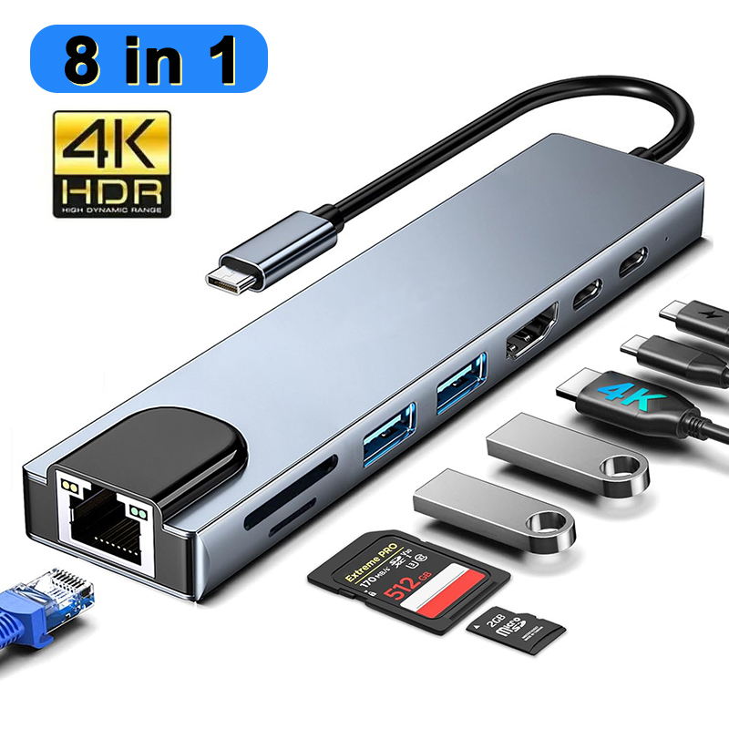 Hub USB tipo C 8 in 1 per MacB - Hdmi Adapter Tablet recensione e prezzo