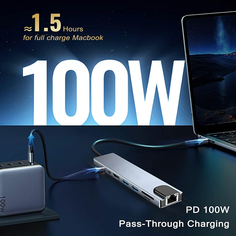 Hub USB tipo C 8 in 1 per MacB - Hdmi Adapter Tablet recensione e prezzo