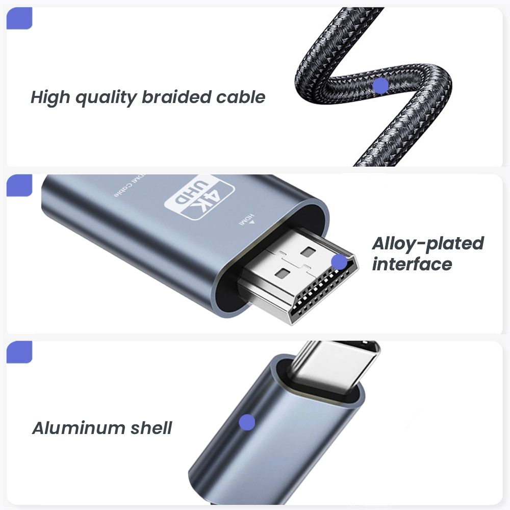 Cavo NIERBO da USB C a HDMI da - Hdmi Adapter Tablet recensione e prezzo