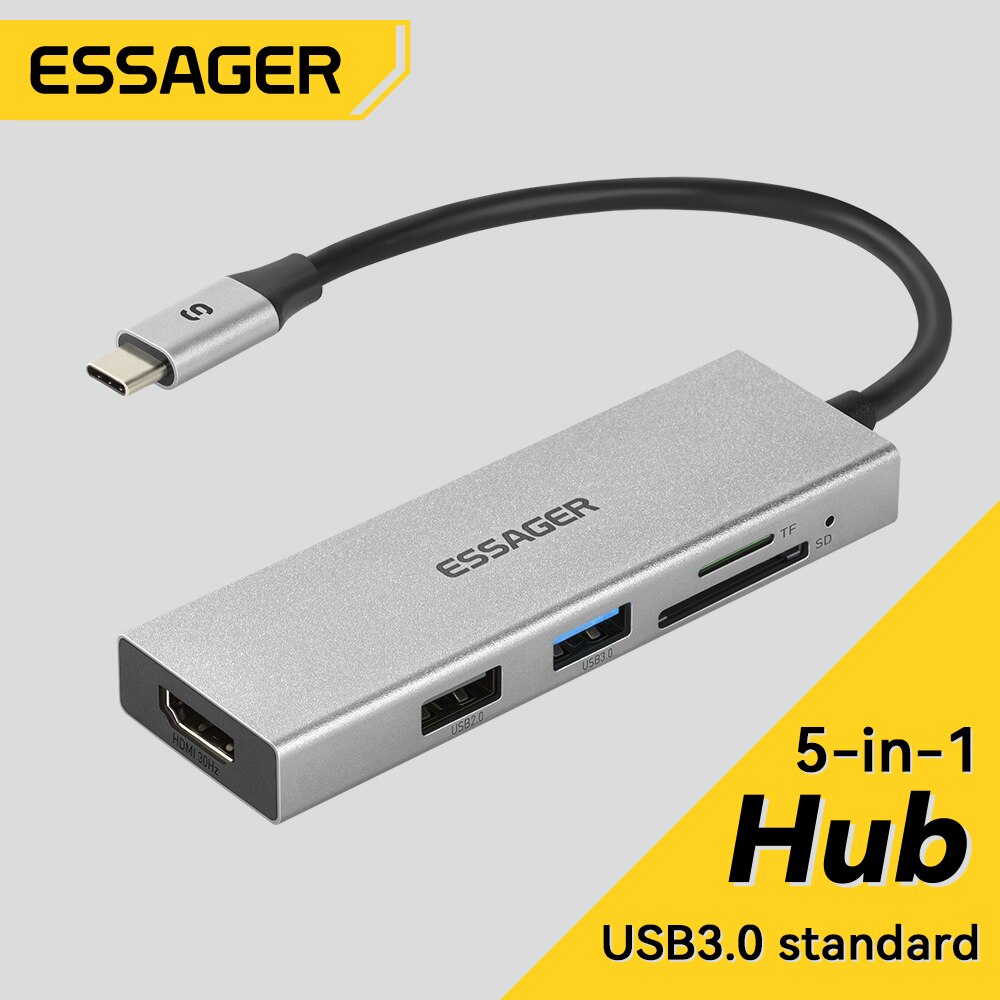 Essager 5 in 1 USB C HUB HDMI- - Hdmi Adapter Tablet recensione e prezzo