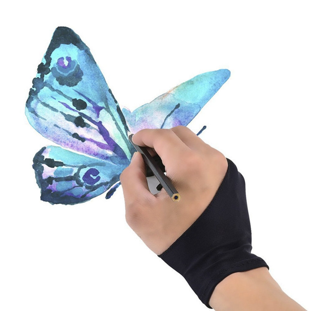 1 paio di guanti neri a due di - Drawing Glove Artist recensione e prezzo