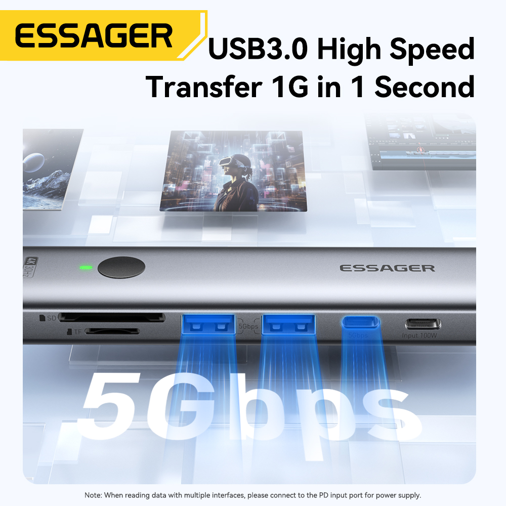Essager USB C HUB 4K 7-in-1 Ti - Hdmi Adapter Tablet recensione e prezzo